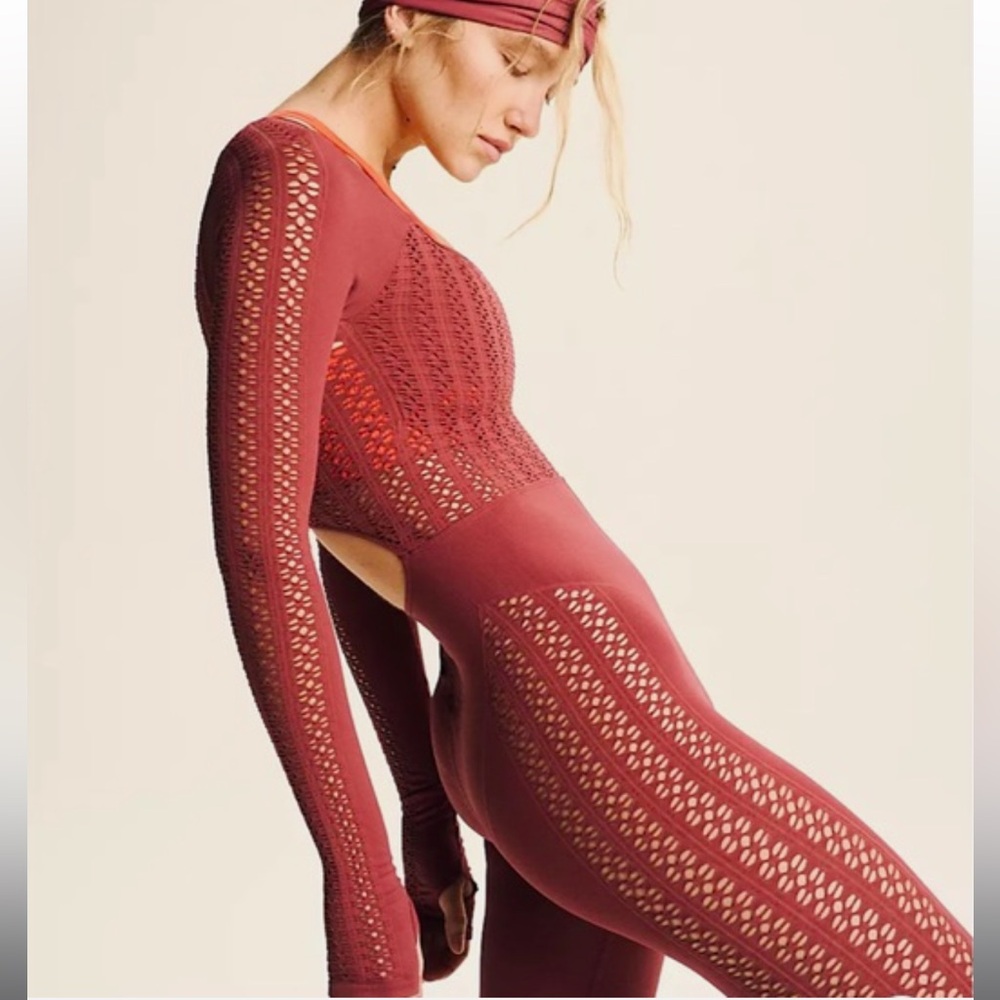 Free People Movement Long Sleeve Bodysuit / Onesie “Show Stopper”